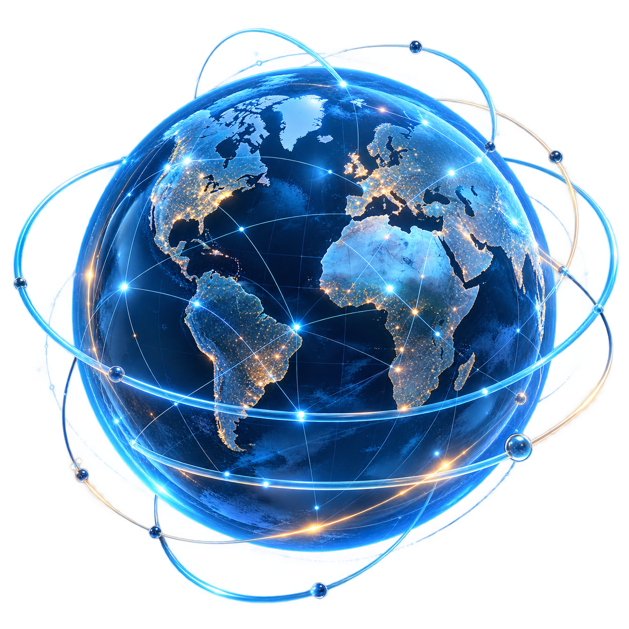 3D digital globe representing global connectivity